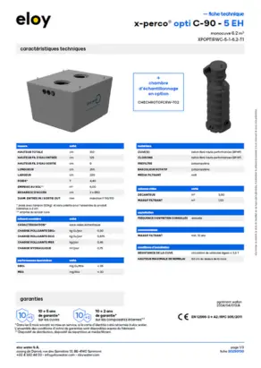 Fiche technique x-perco opti 5EH