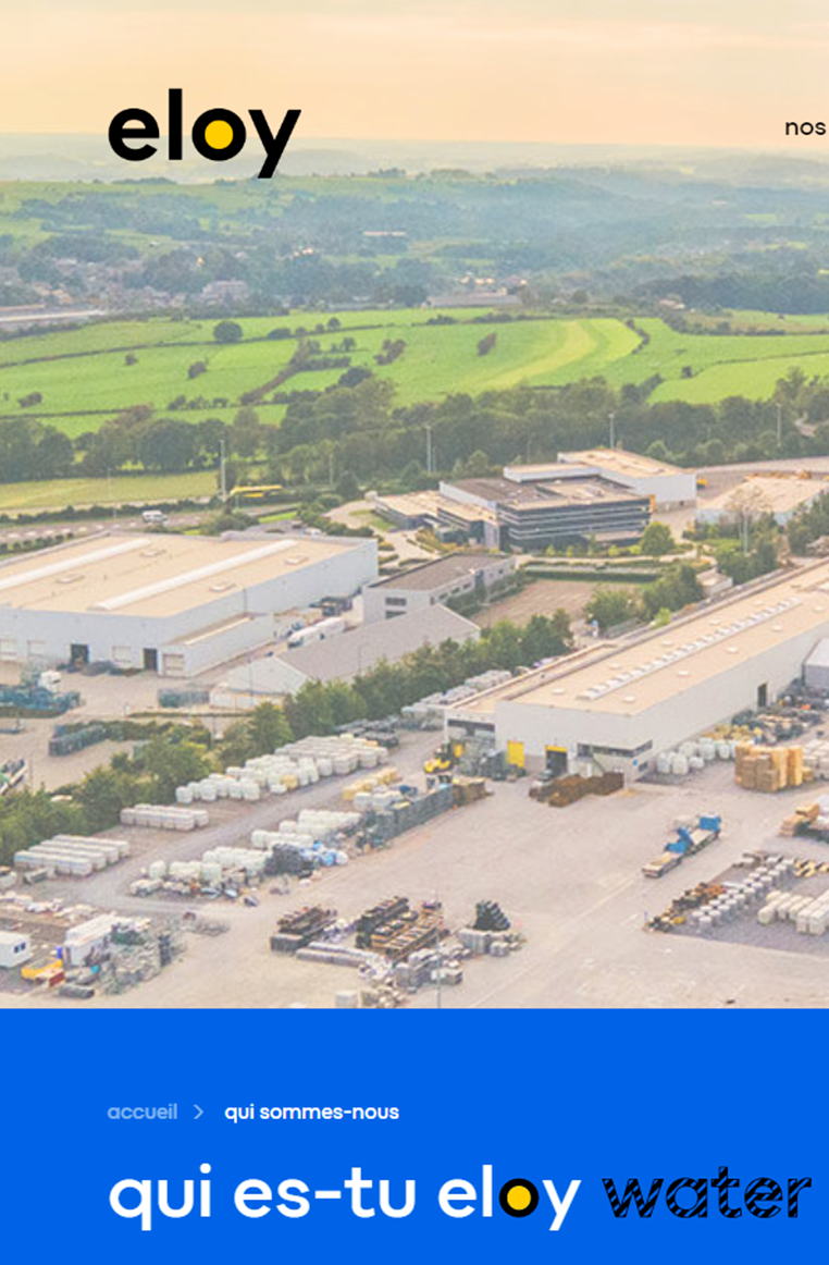 nouveau site web eloy water Eloy Water Belgique