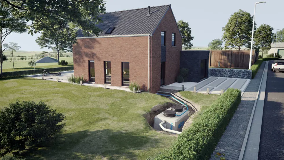 mise en fouille de l'oxyfix dans un jardin