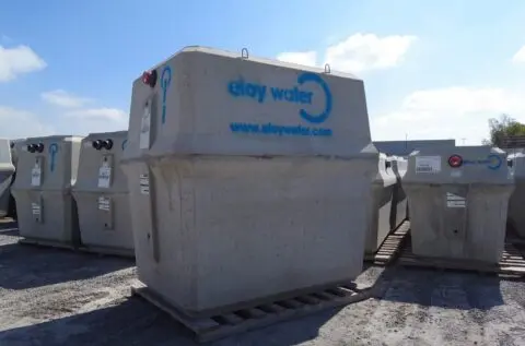 plusieurs cuves en béton oxyfix® d'eloy water