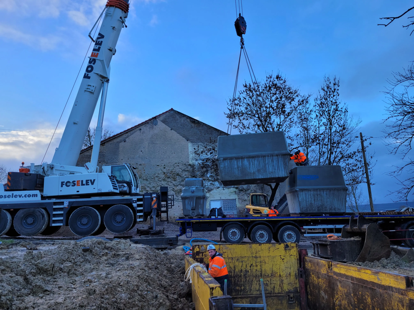 chantier SPA : placement d'un oxyfix®