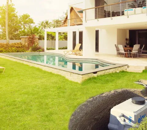 maison disposant d'un système d'assainissement non collectif