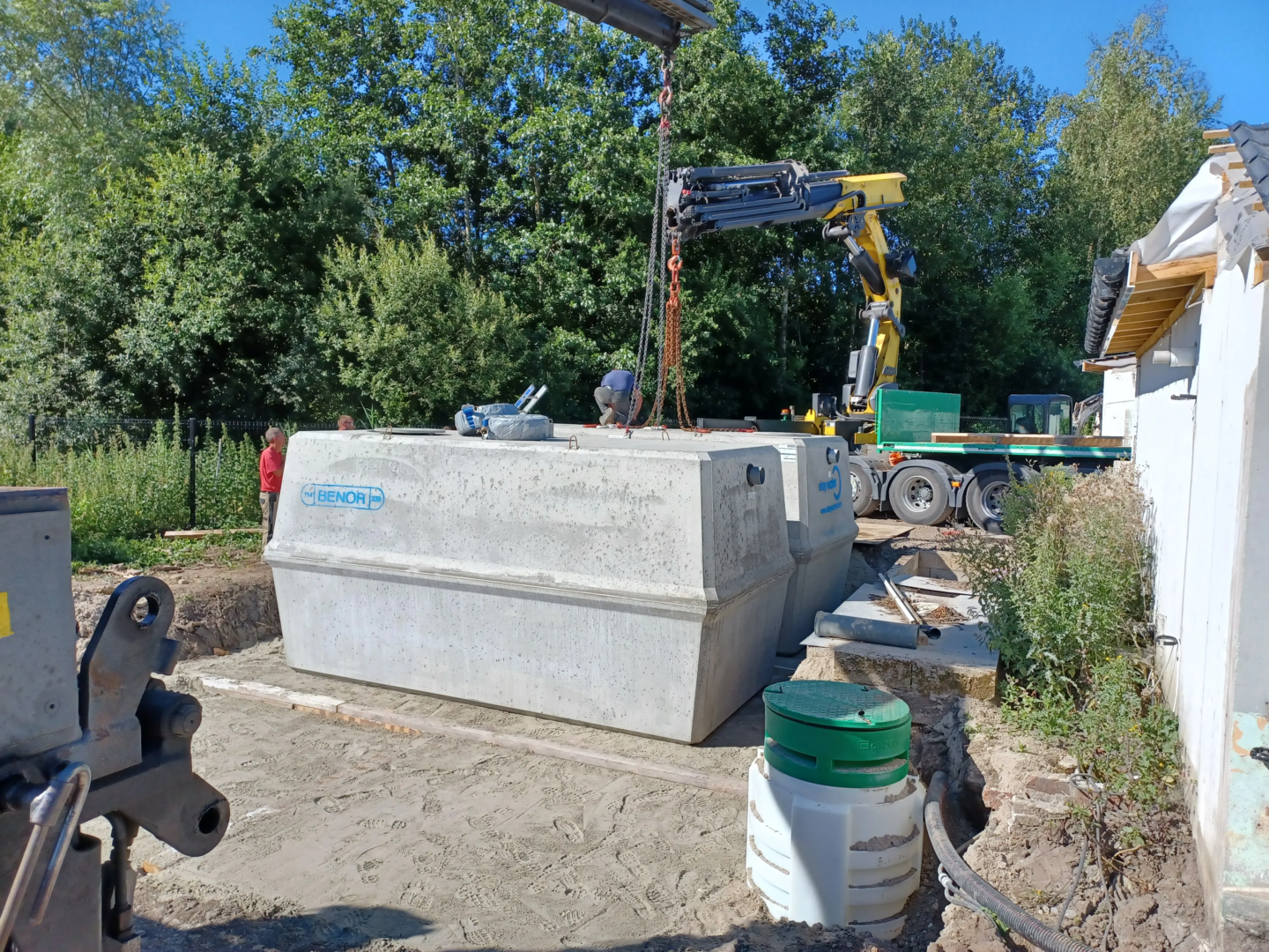 En pleine pose d'une 150 EH